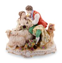 A Volkstedt Porcelain Figural Group
