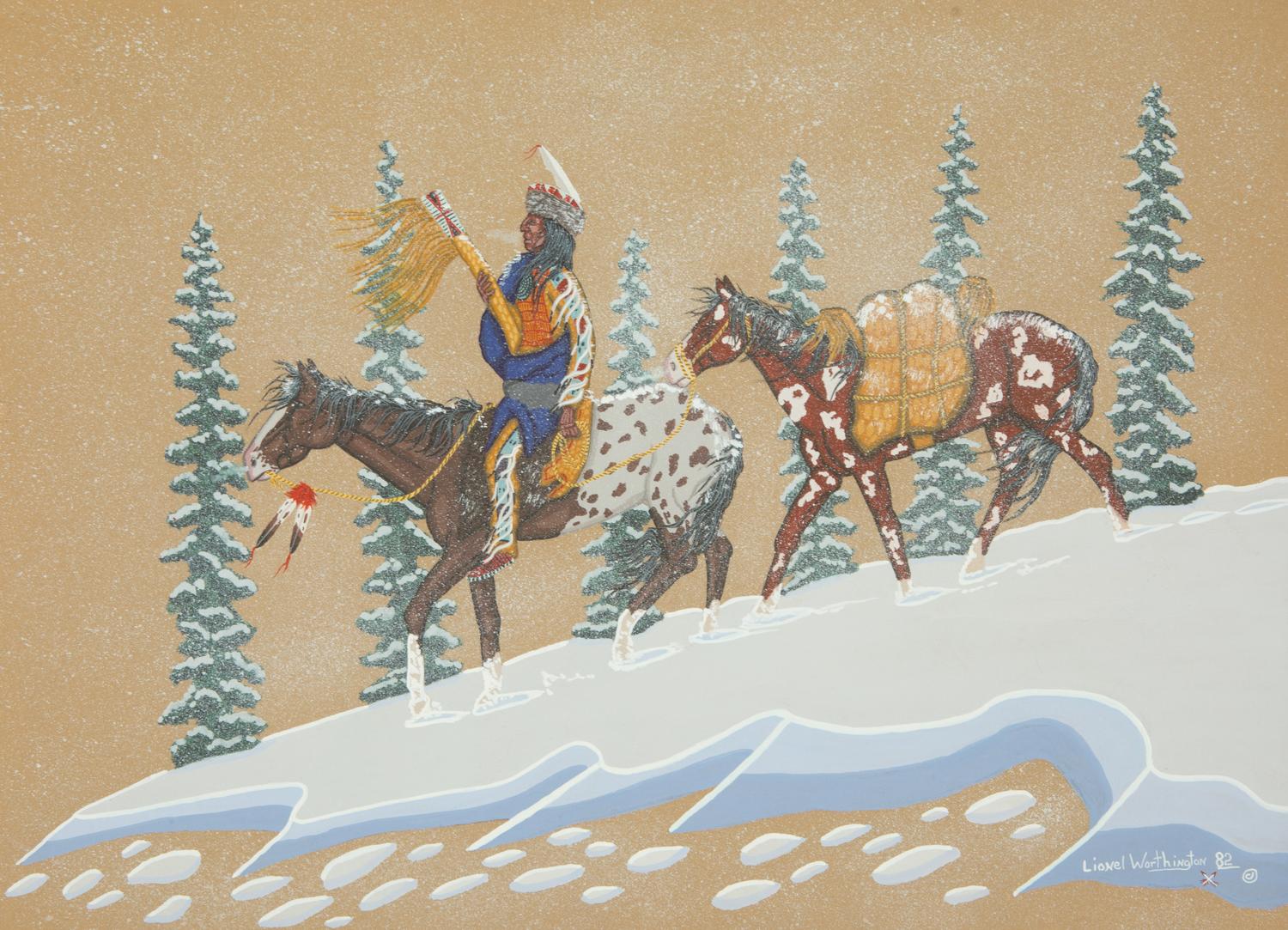 Six Works: To Catch a Pony, Warrior, Selecting Camp Site, Moving On, Winter Traveler and War Leader