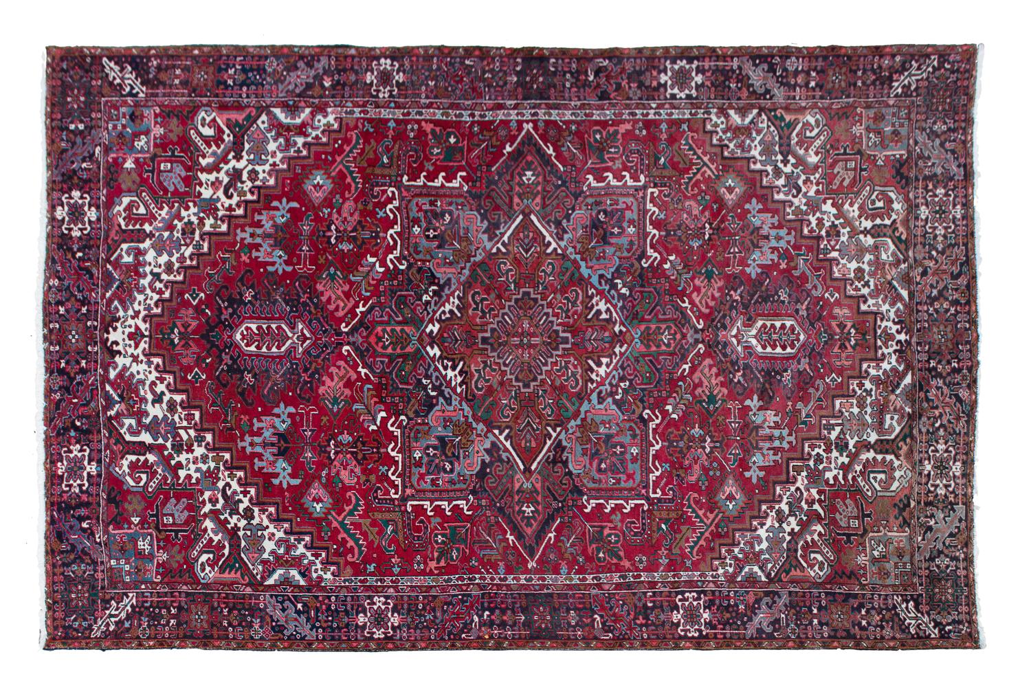 A Heriz Wool Rug 13 feet 11 inches x 11 feet 2 1/2 inches.