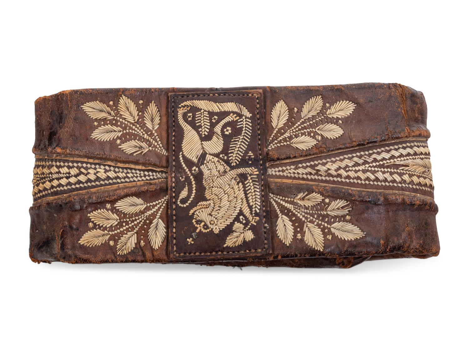 An Embroidered Leather Belt