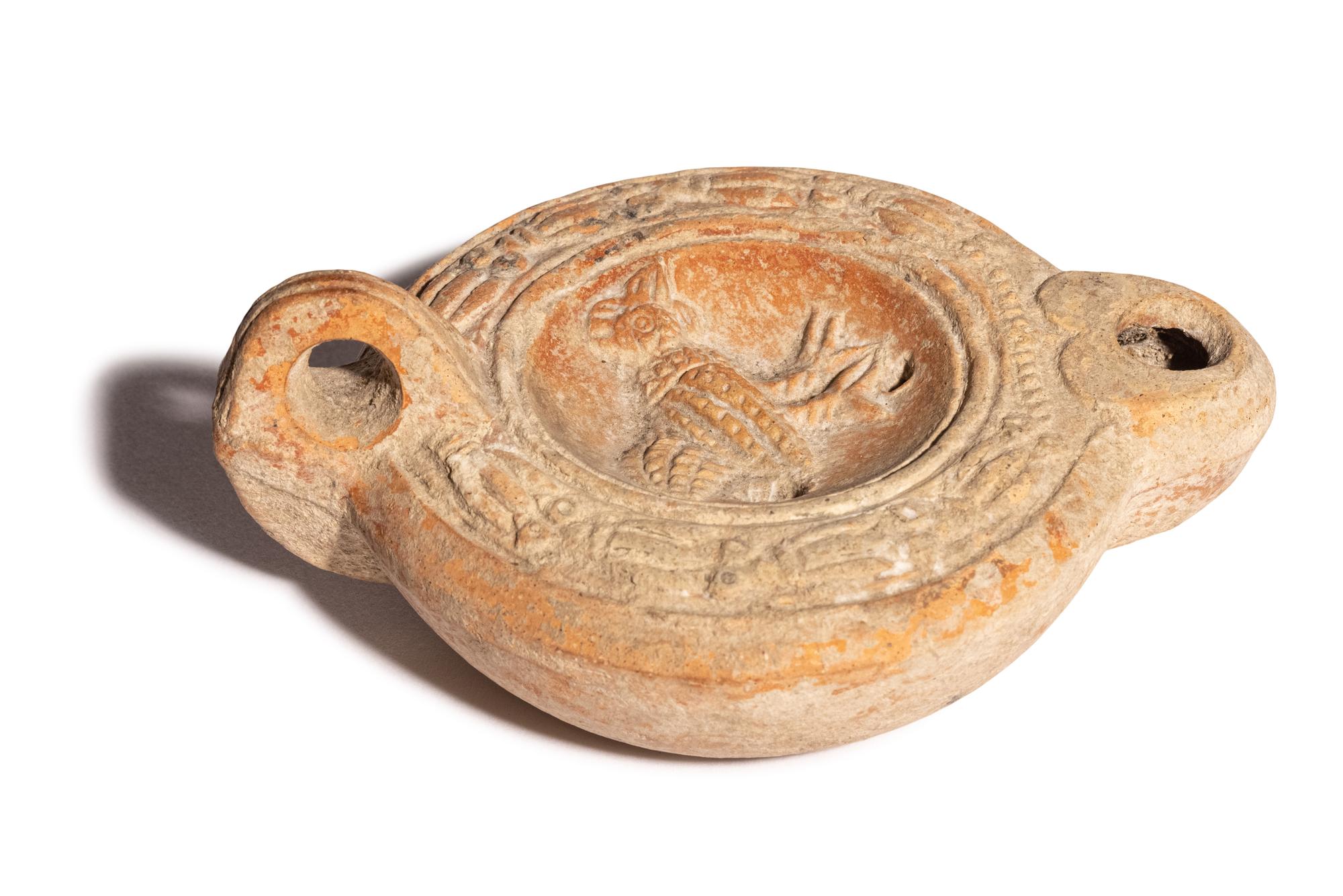 Four Graeco-Roman Pottery Oil Lamps