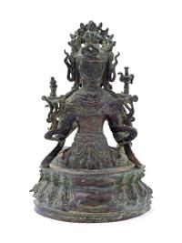 A Chinese Bronze Figure of Guanyin
