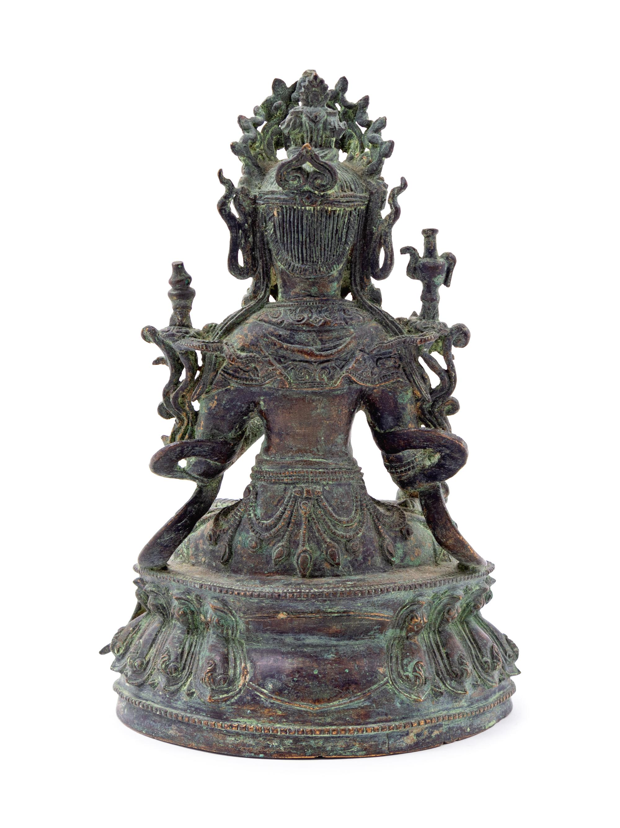 A Chinese Bronze Figure of Guanyin