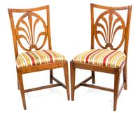 A Pair of North European Beechwood Side Chairs Height 35 inches. — LATE 18TH/EARLY 19TH CENTURY