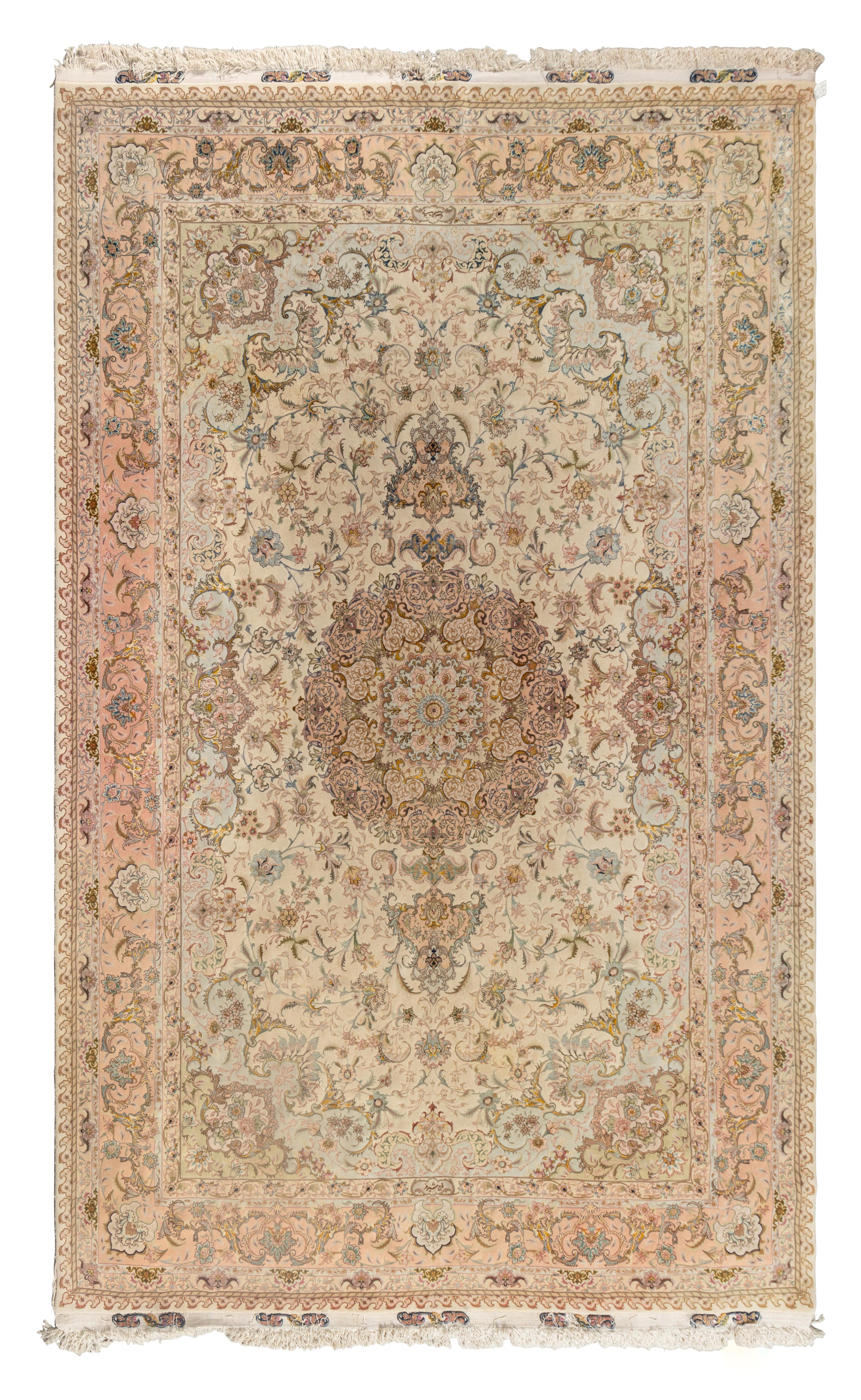 A Qom Silk Rug