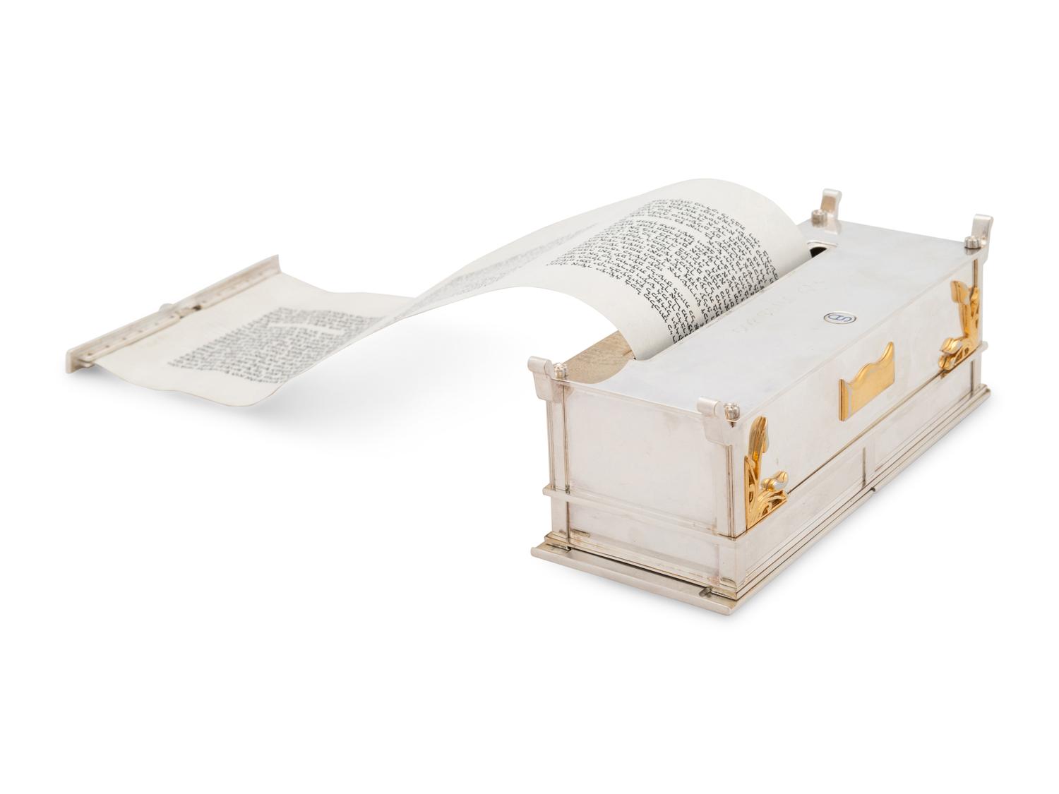 A Yossi Swed Partial Gilt Silver Megillah Table