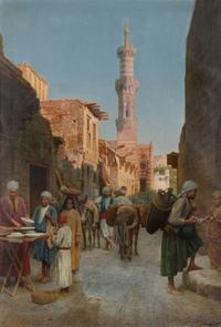 Federico Bartolini (Italian, 1861-1908) — Market Scene in North Africa