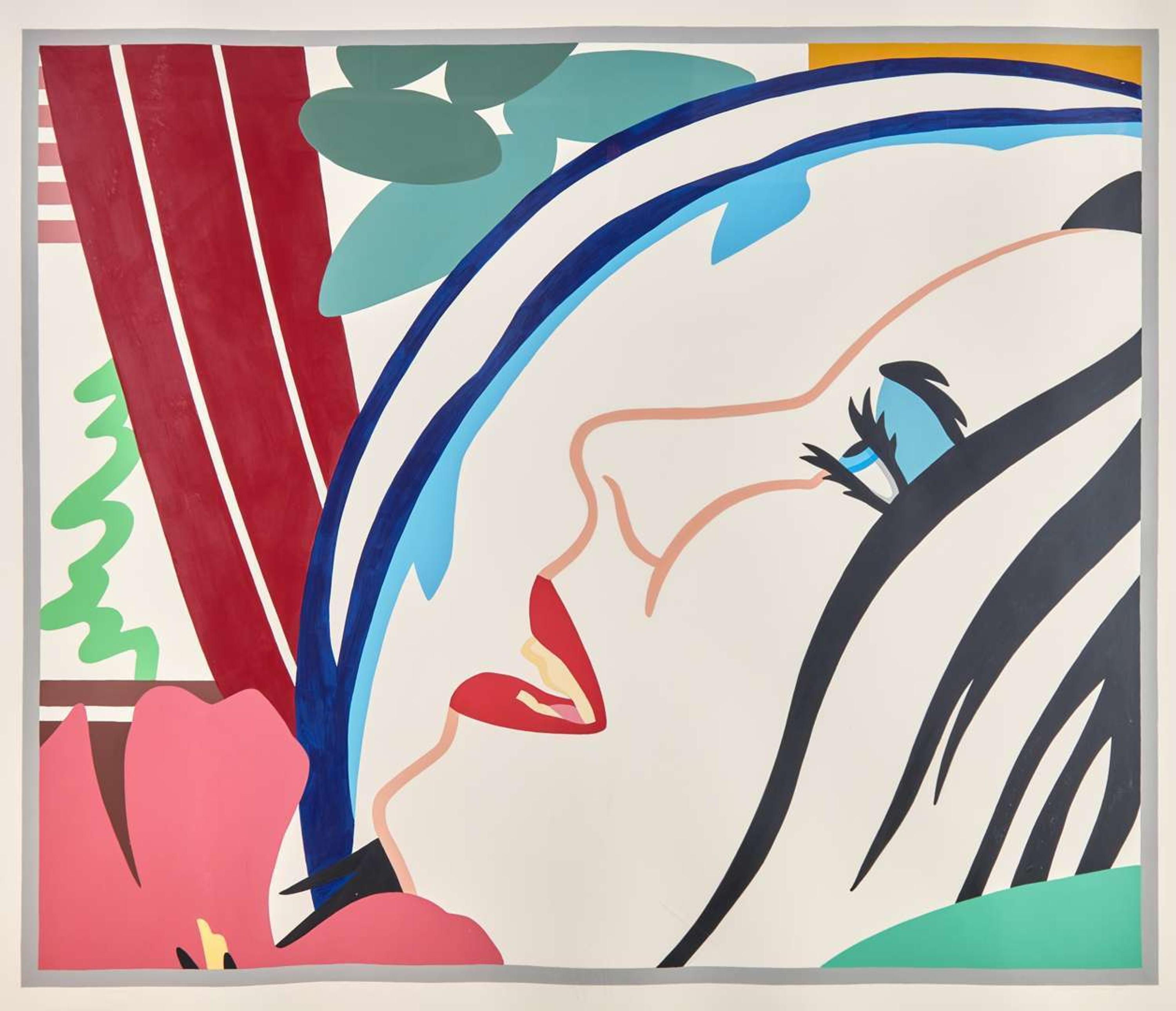 Tom Wesselmann (American, 1931-2004) Bedroom Face with Tulip