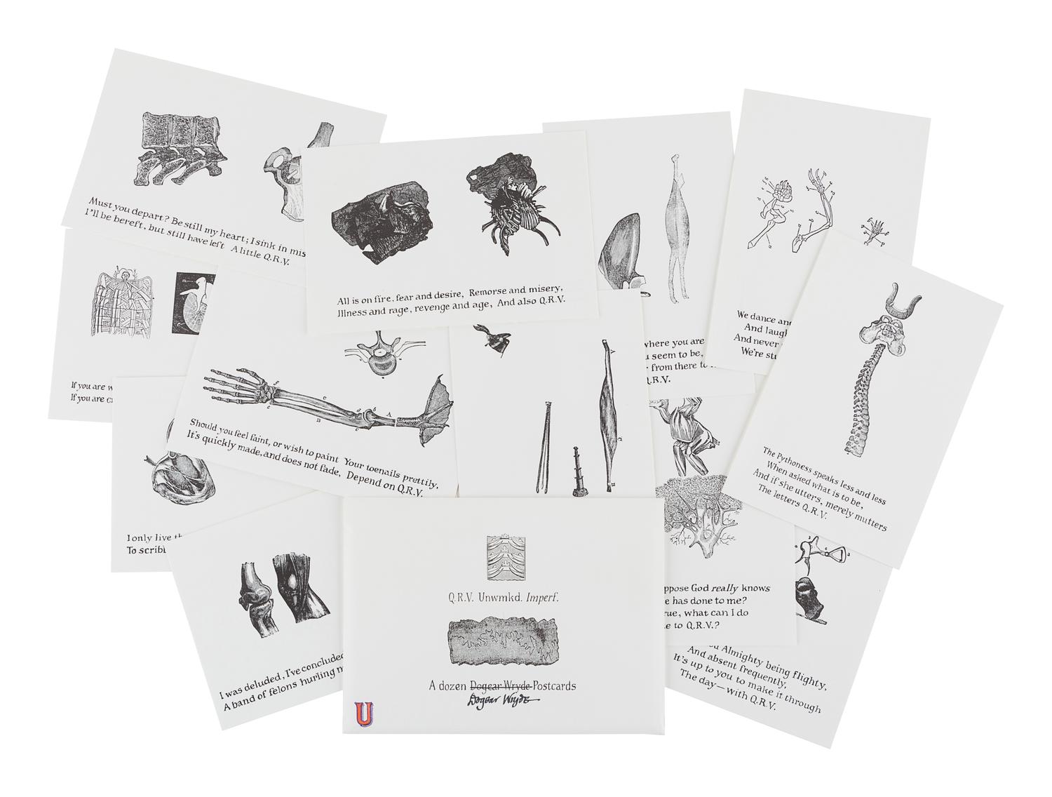 GOREY, Edward (1925-2000). Dogear Wryde Postcards. Q. R. V. Hikuptah . -- Q . R. V. Unwmkd. Imperf. N.p.: n.p., 1996.