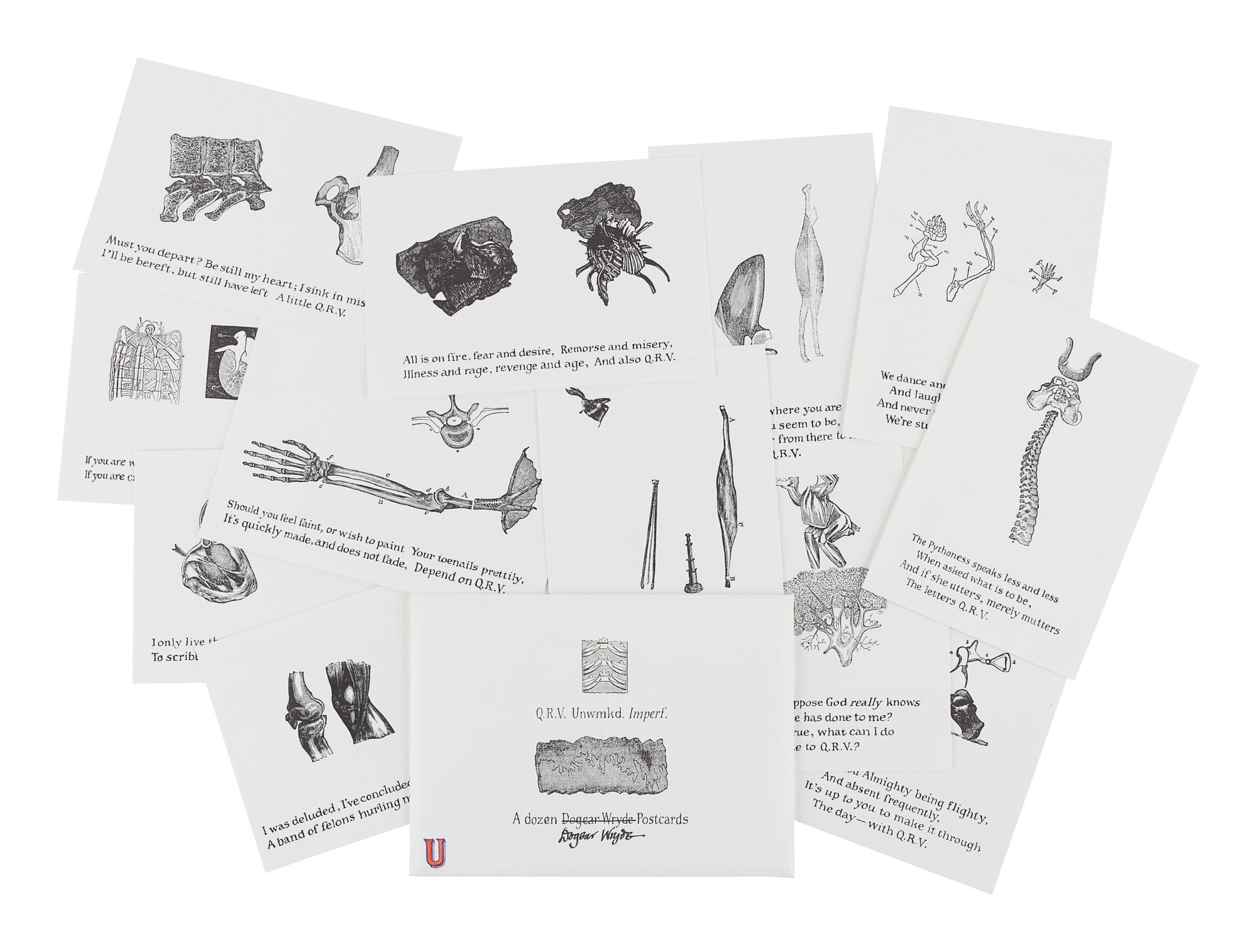 GOREY, Edward (1925-2000). Dogear Wryde Postcards. Q. R. V. Hikuptah . -- Q . R. V. Unwmkd. Imperf. N.p.: n.p., 1996.