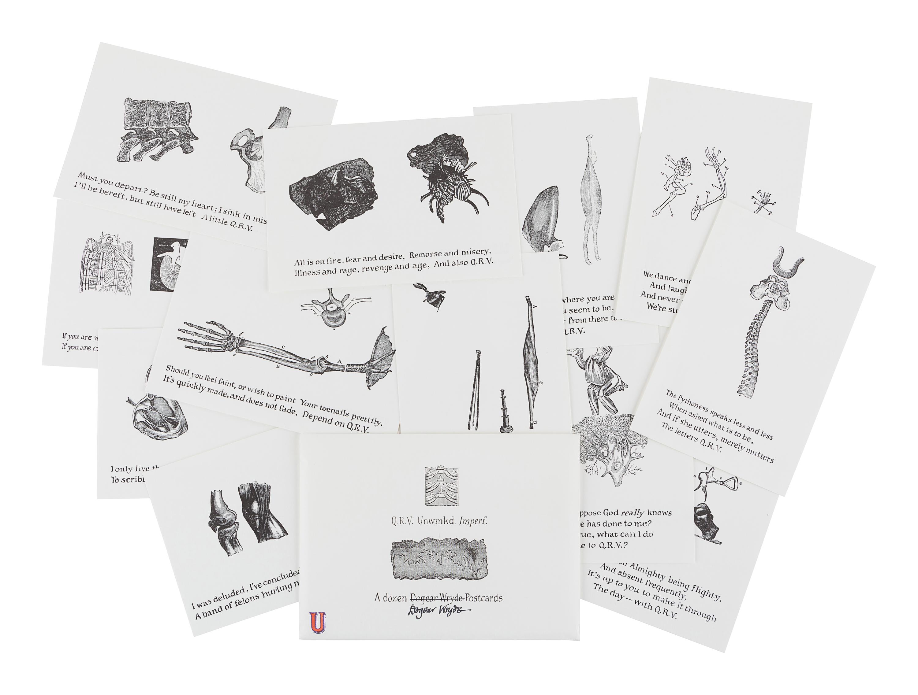 GOREY, Edward (1925-2000). Dogear Wryde Postcards. Q. R. V. Hikuptah . -- Q . R. V. Unwmkd. Imperf. N.p.: n.p., 1996.