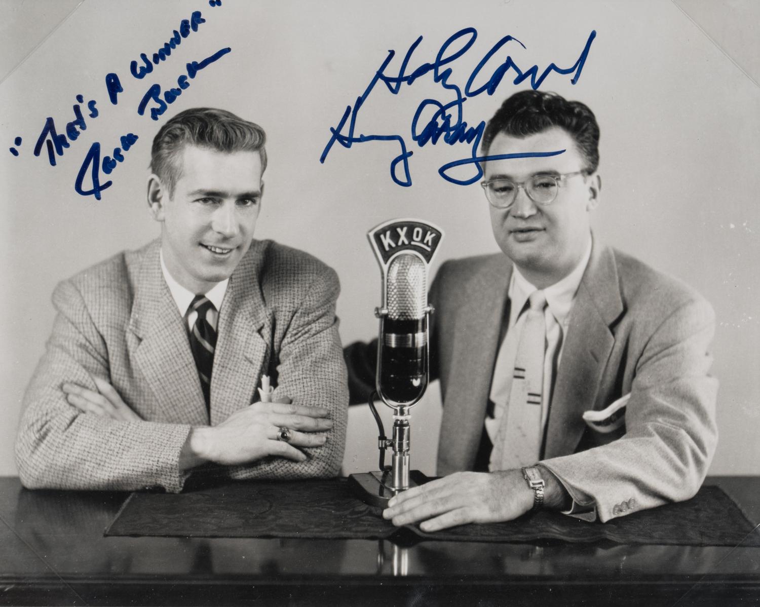 A Jack Buck and Harry Caray Dual Signed Autograph Photo (Beckett Authentication Services)