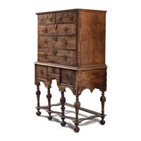 A William and Mary Maple and Pine High Chest of Drawers