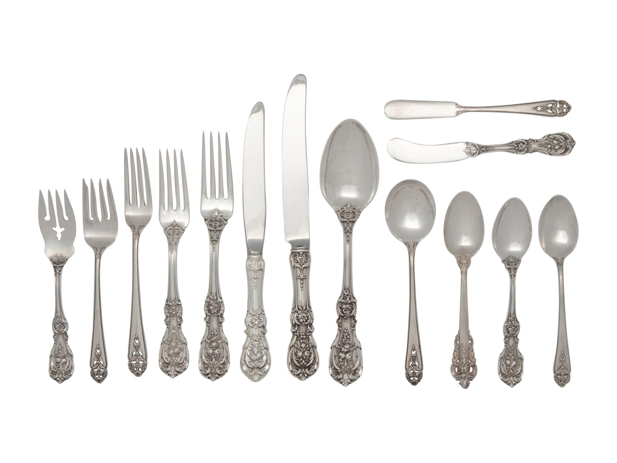 An American Silver Flatware Service