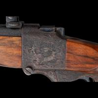 **Highly Embellished Walter Glaser Farquharson Action Rifle Deep Relief Engraved By Alvin A. White with Thomas Shelhamer Stock in .257 Roberts