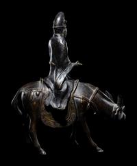 A Japanese Bronze Figural-Form Incense Burner
