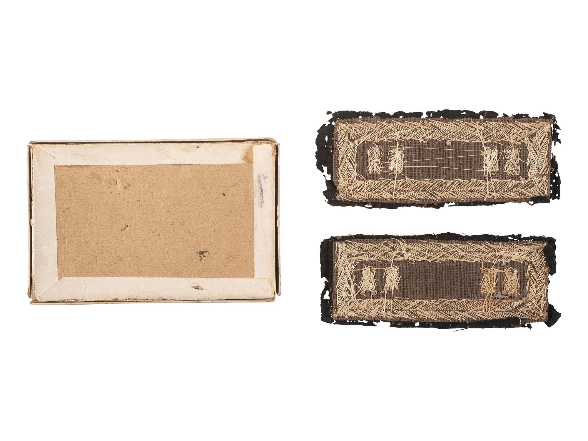 [CIVIL WAR]. Captain of cavalry shoulder straps, Captain Thomas C. Miller, Company F, 7th Missouri Cavalry Regiment.