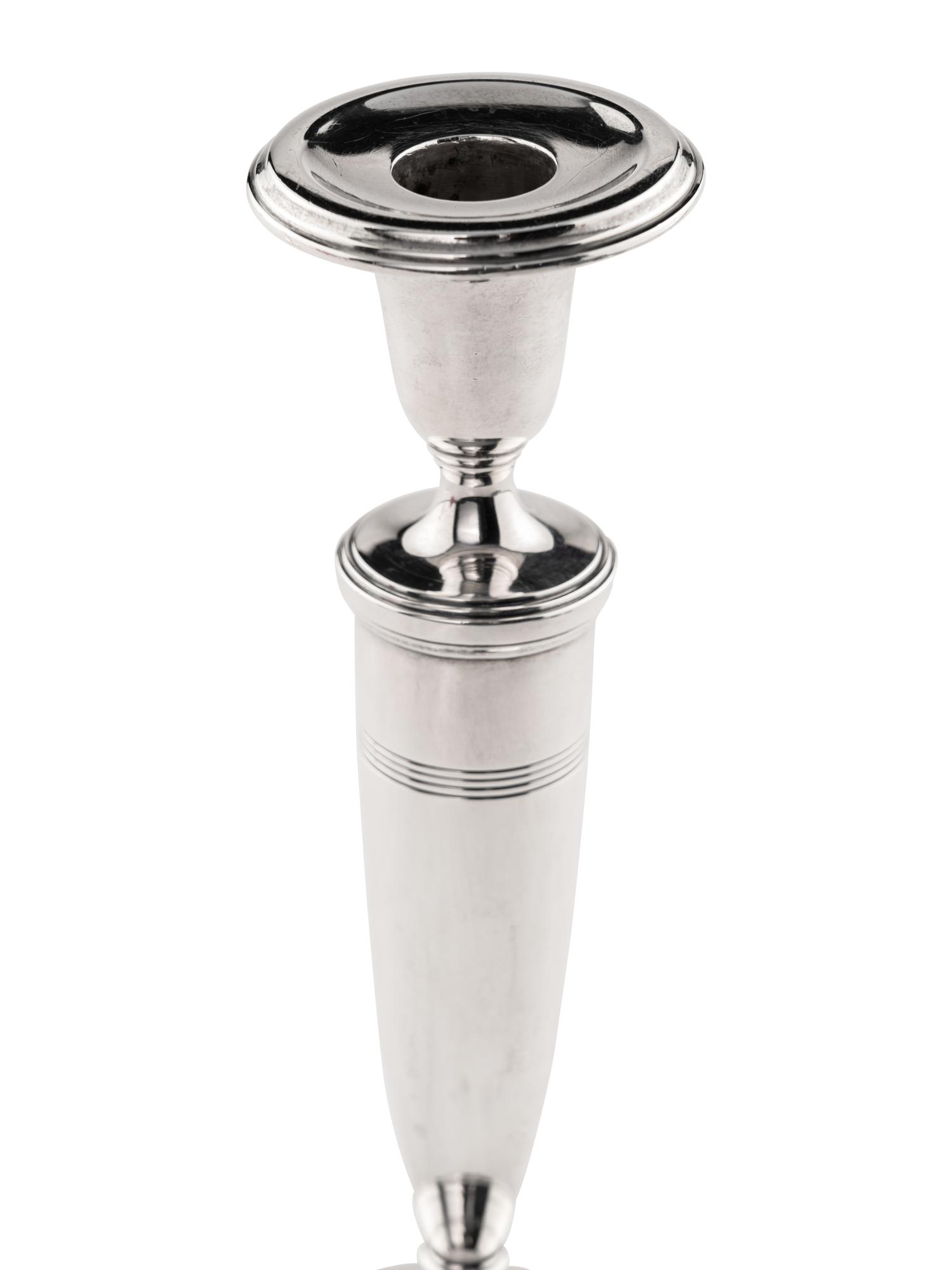 A Pair of Tiffany and Co. Silver Candlesticks