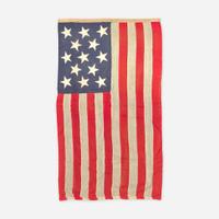 A 13-Star American Naval Ensign New York Navy Yard, Brooklyn, dated "Feb. 1908."