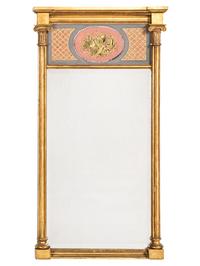 A Federal Giltwood and Eglomise Mirror