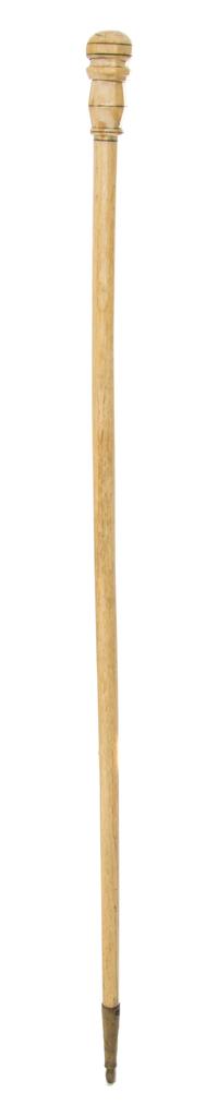 An American Ivory Handled Walking Stick, Length of handle 3 x length overall 34 3/4 inches.