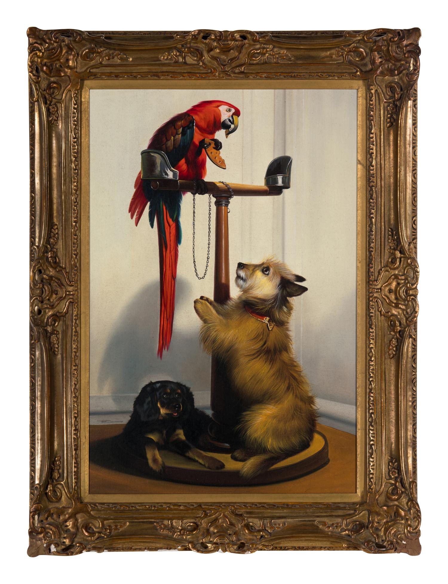 Islay, Tilco, a Macaw, and Two Lovebirds