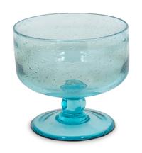 A Large Green Glass Footed Bowl