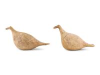 Two Canosan Painted Terracotta Birds