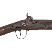 Percussion Altered Belgian Northwest Trade Gun Marked Barnett