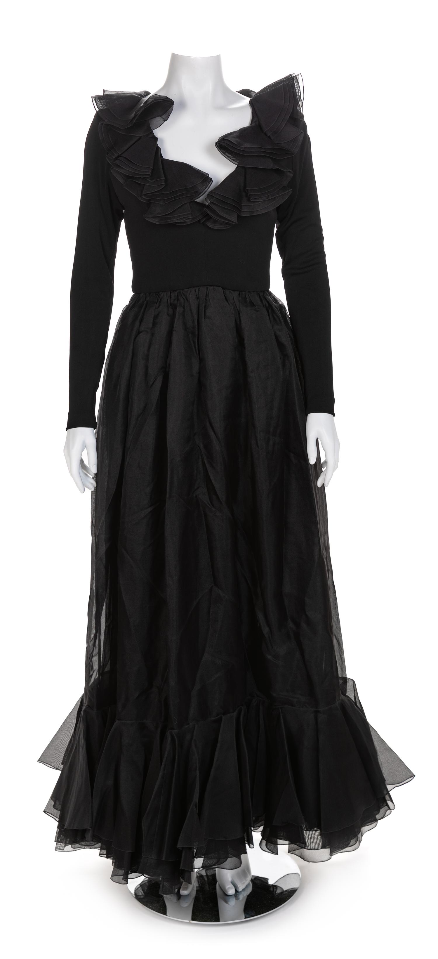 A Bob Mackie and Ray Aghayan Black Gown, 1980-90s