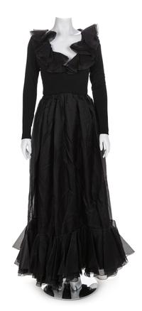 A Bob Mackie and Ray Aghayan Black Gown, 1980-90s
