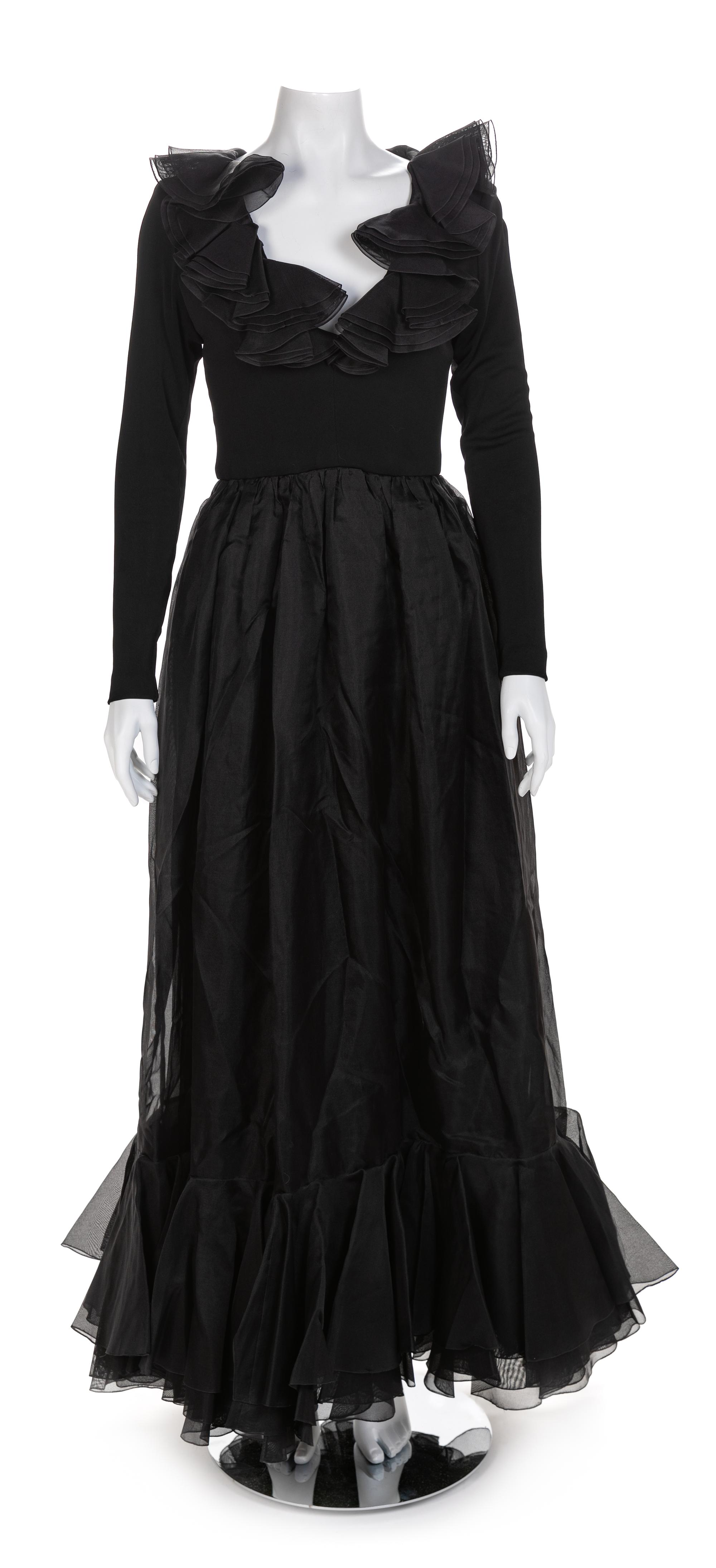 A Bob Mackie and Ray Aghayan Black Gown, 1980-90s