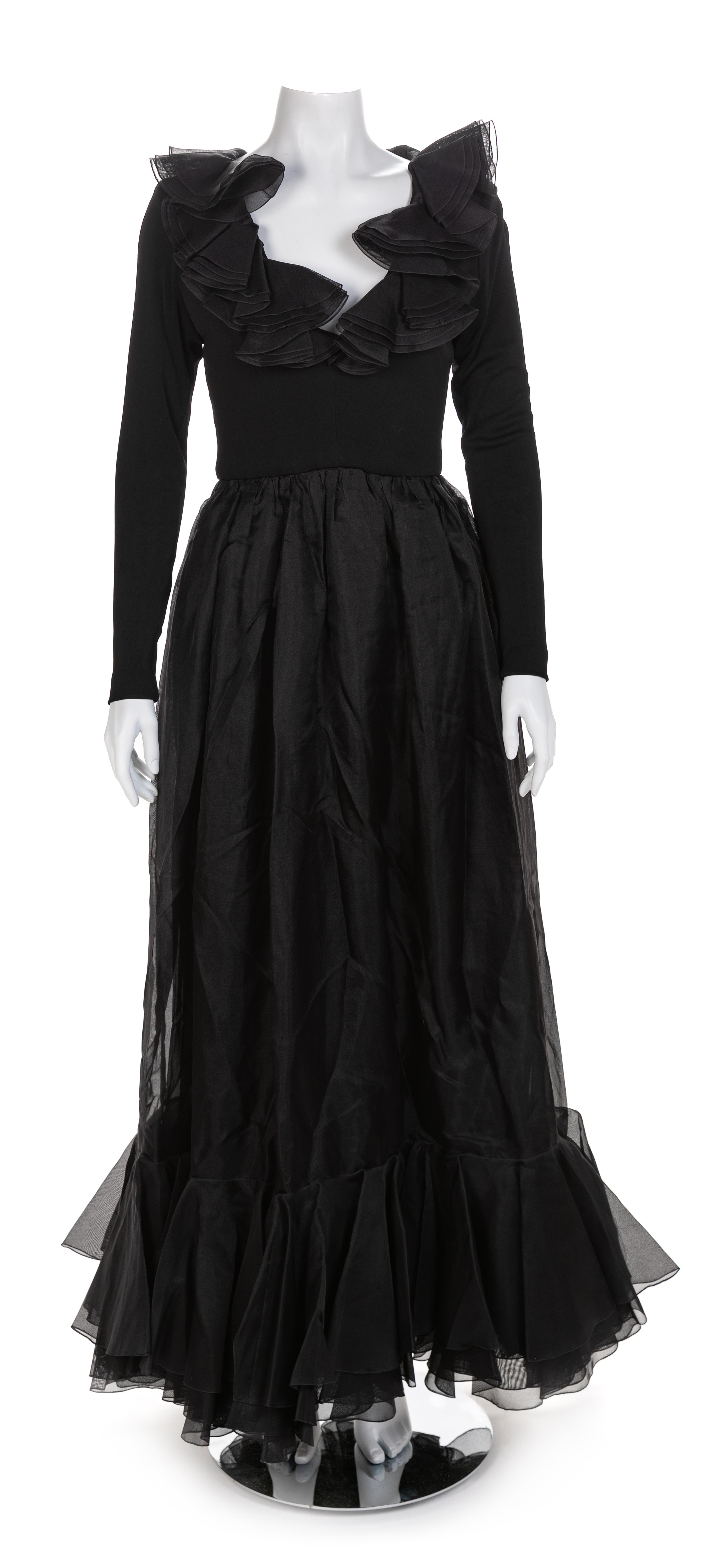A Bob Mackie and Ray Aghayan Black Gown, 1980-90s