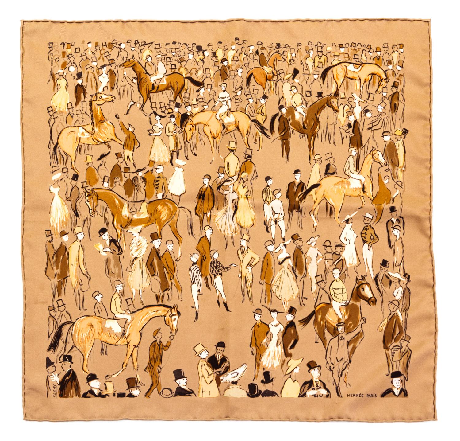 A Group of Hermes Silk Pocket Squares, 16" x 16".