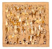 A Group of Hermes Silk Pocket Squares, 16" x 16".