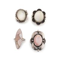 Assortment of Navajo and Zuni Silver and Shell Jewelry