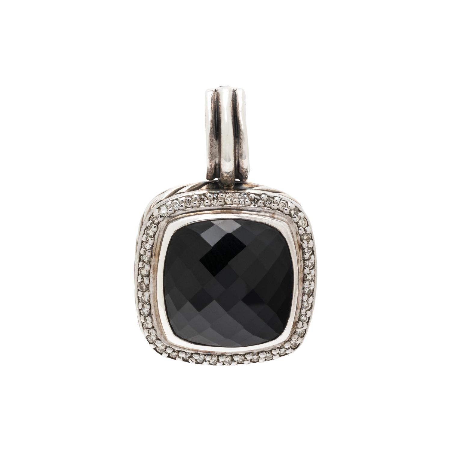 DAVID YURMAN, ONYX AND DIAMOND 'ALBION' PENDANT