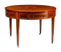 A George III Mahogany Marquetry "Rent" Table