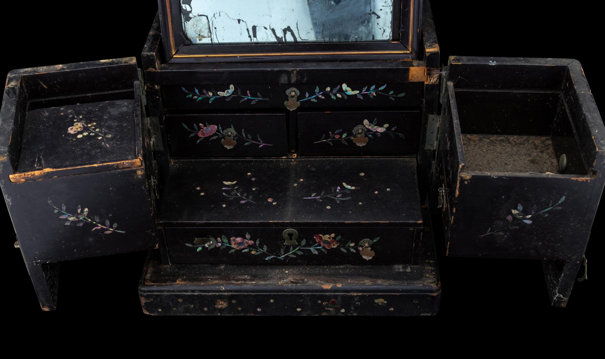 Two Small Chinese Mother-of-Pearl Inlaid Hardwood Chests