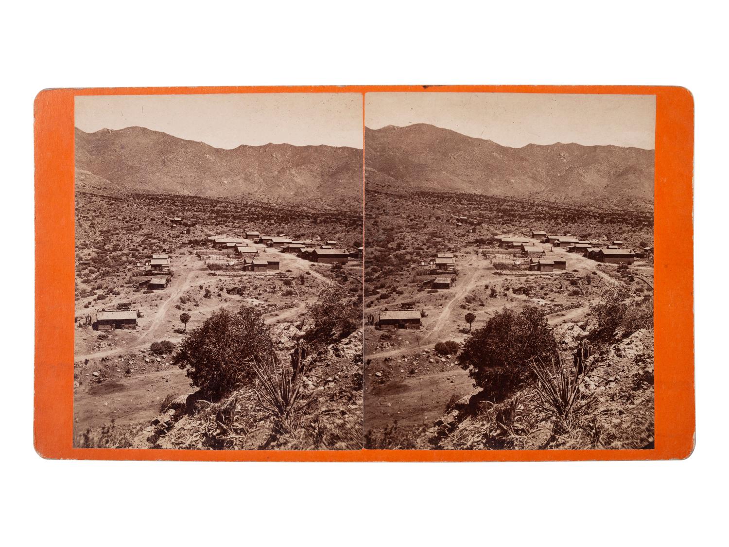 [WESTERN AMERICANA] -- [ARIZONA]. ROTHROCK, G.H. (1843-1924), photographer. Birds Eye view of Mineral Park . Phoenix, AZ: ca 1876.