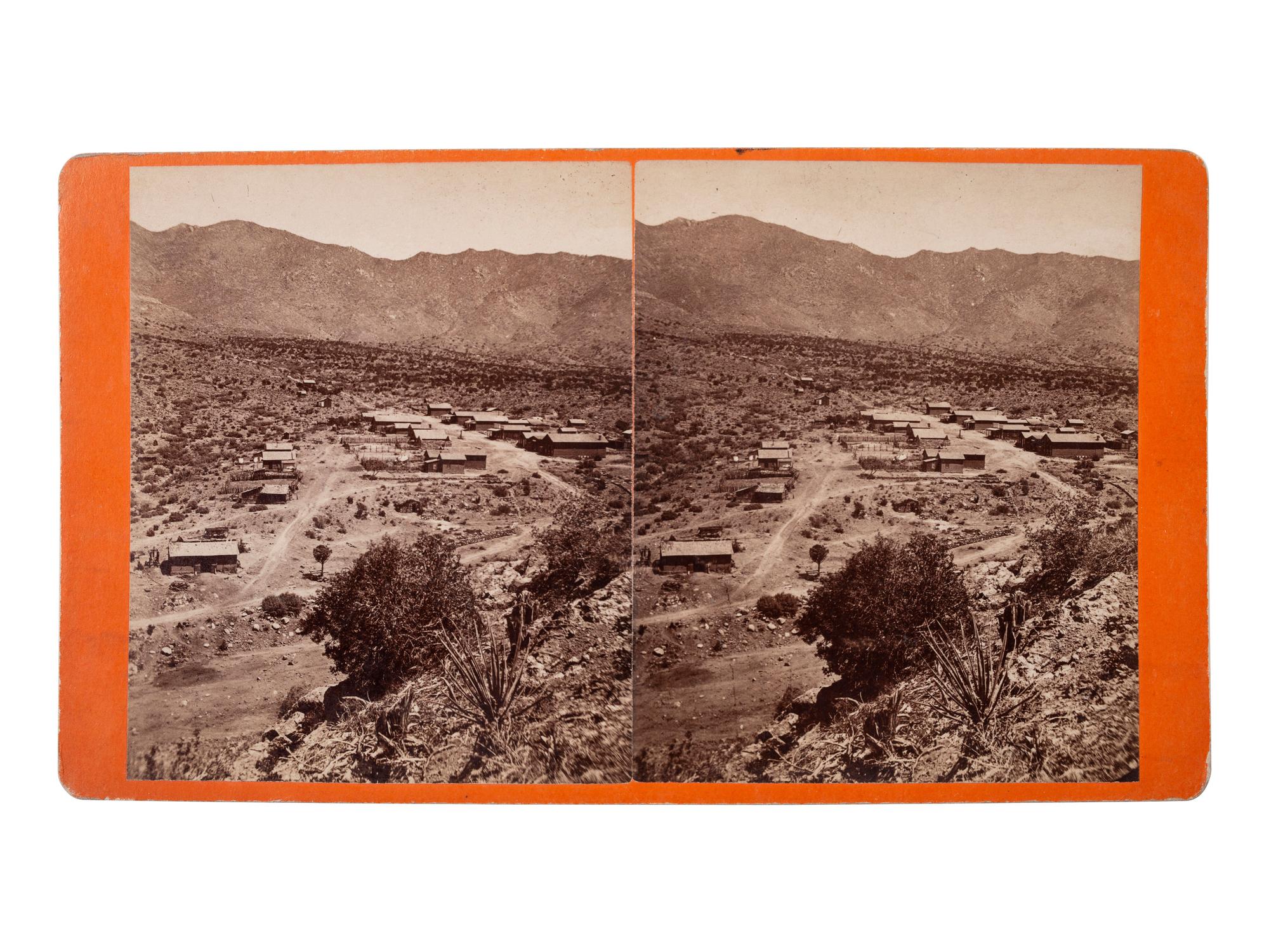 [WESTERN AMERICANA] -- [ARIZONA]. ROTHROCK, G.H. (1843-1924), photographer. Birds Eye view of Mineral Park . Phoenix, AZ: ca 1876.