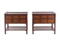 A Pair of Kindel George III Style Mahogany Serving Tables