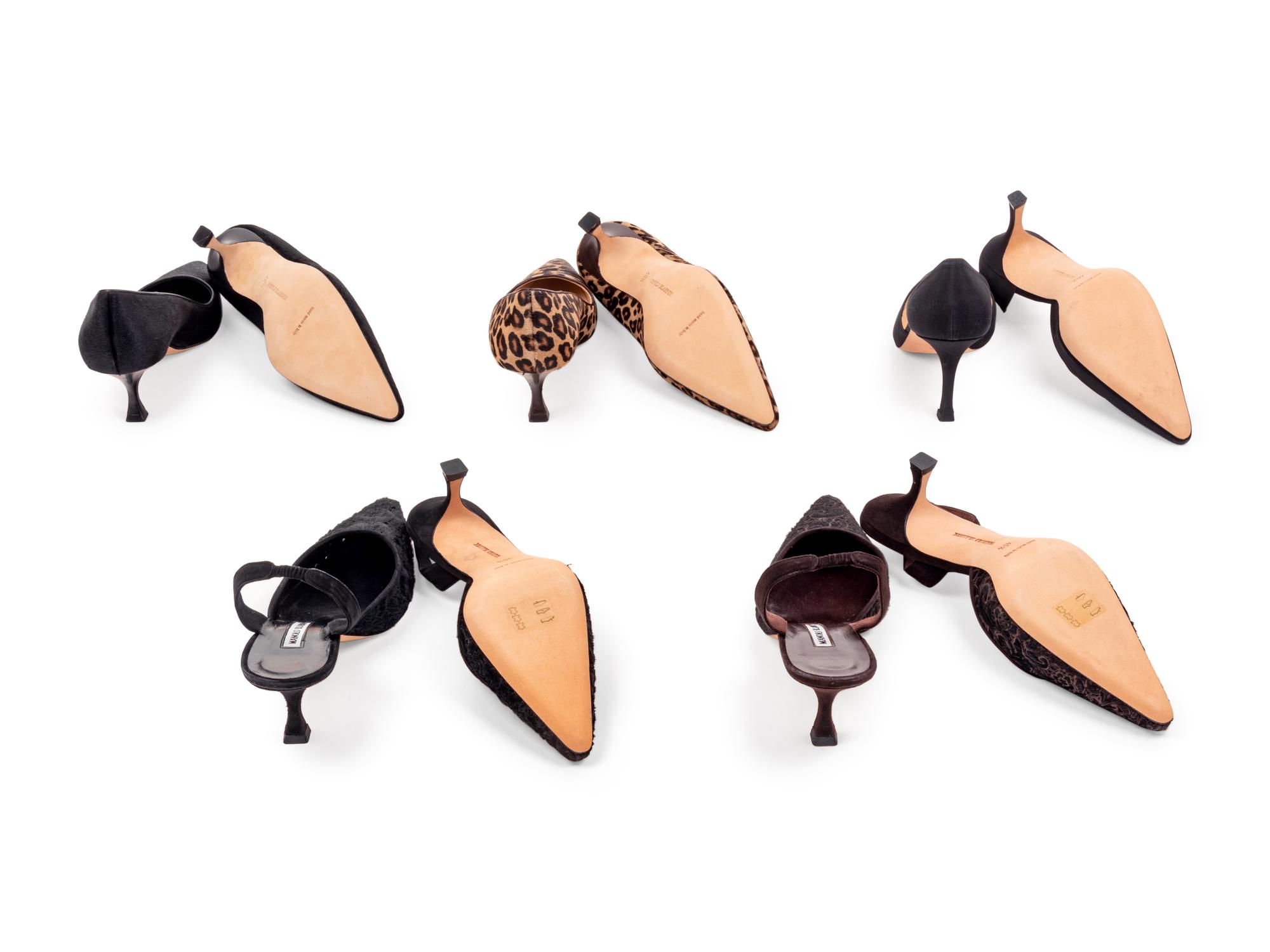 Five Pairs of Manolo Blahnik Heels