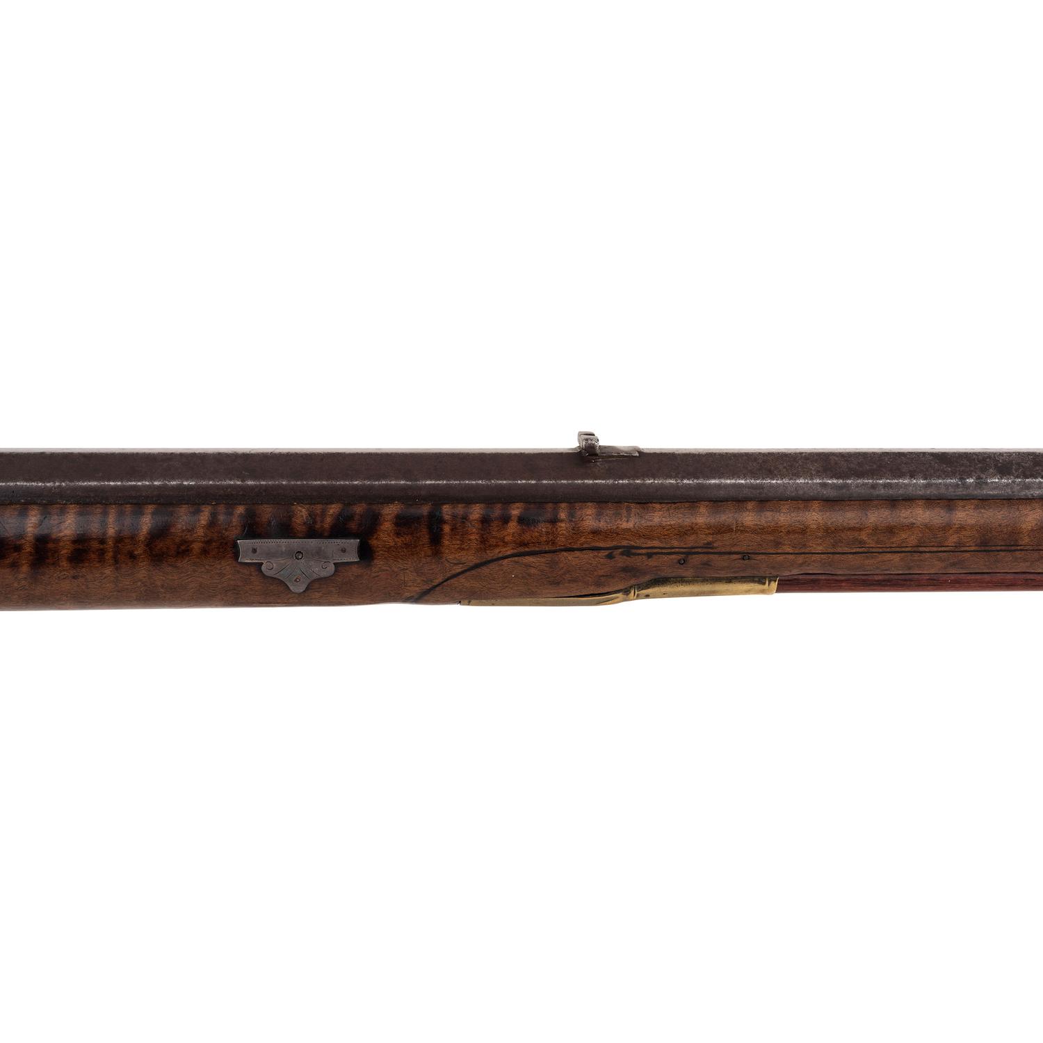 Relief Carved Percussion Altered Longrifle by Abraham Schweitzer