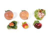 A Collection of Twelve Ceramic and Glass Fruits and Gourds
