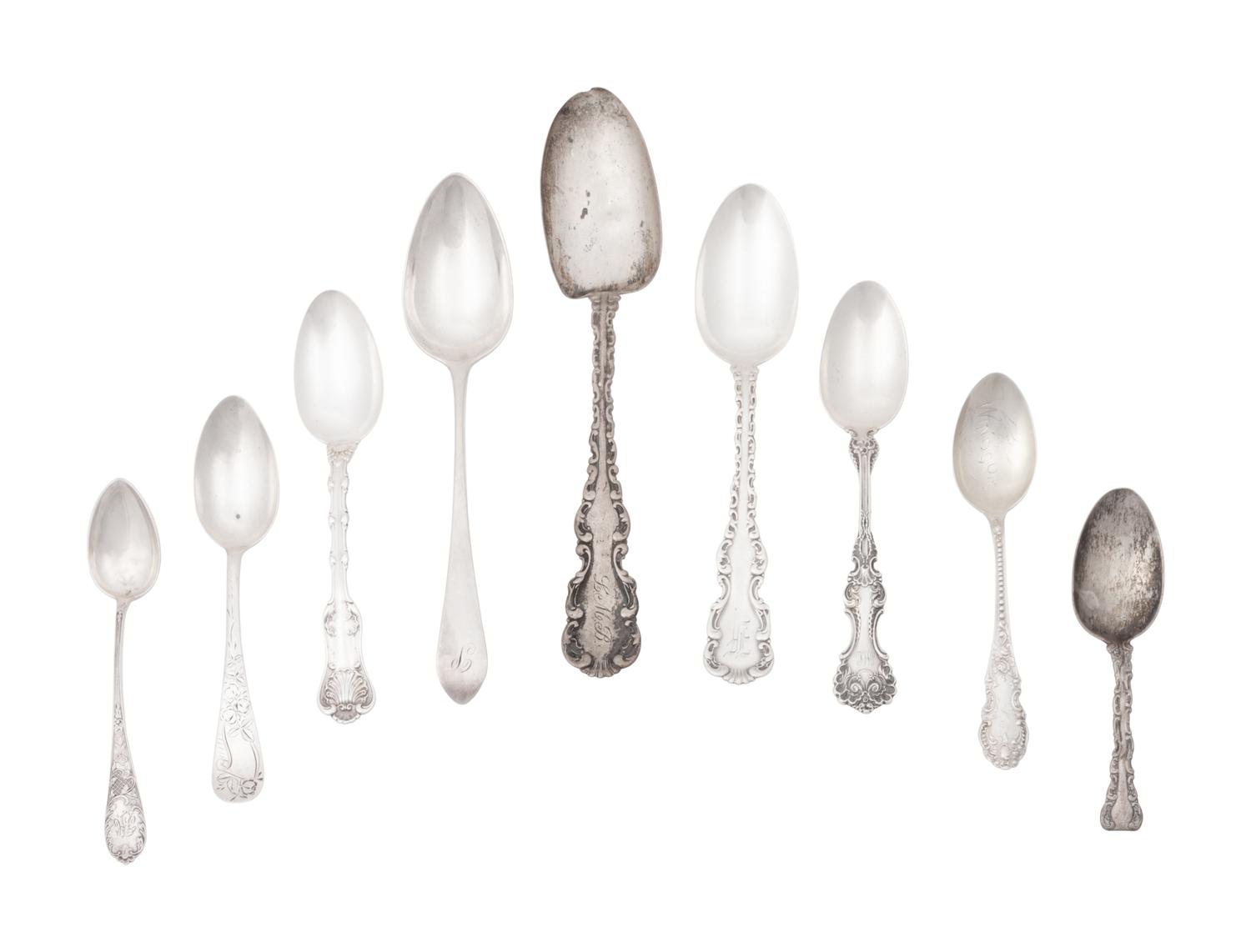 A Large group of Miscellaneous American Silver Flatware
