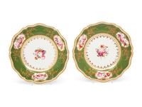 A Pair of Coalport Porcelain Dessert Plates