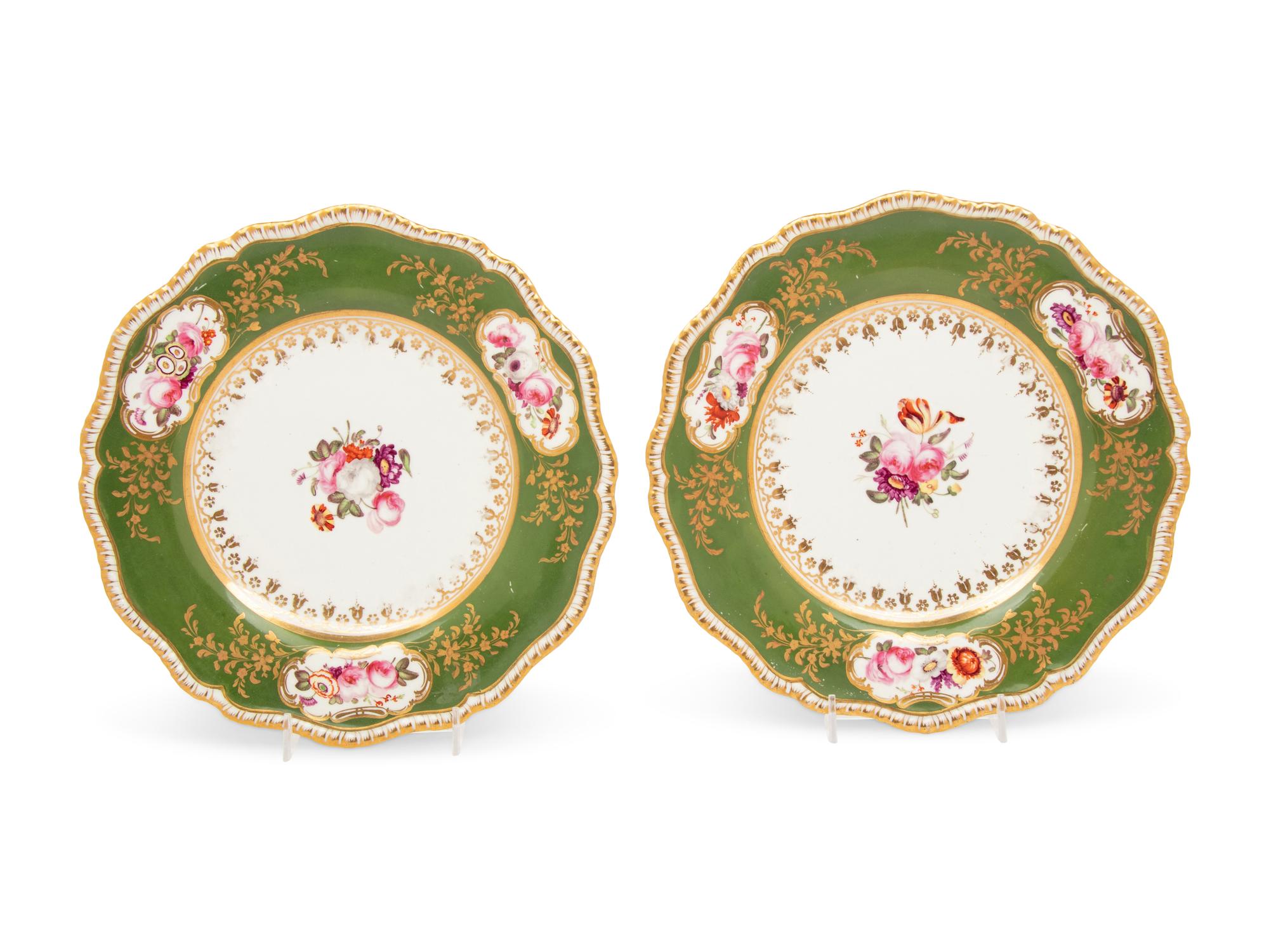 A Pair of Coalport Porcelain Dessert Plates