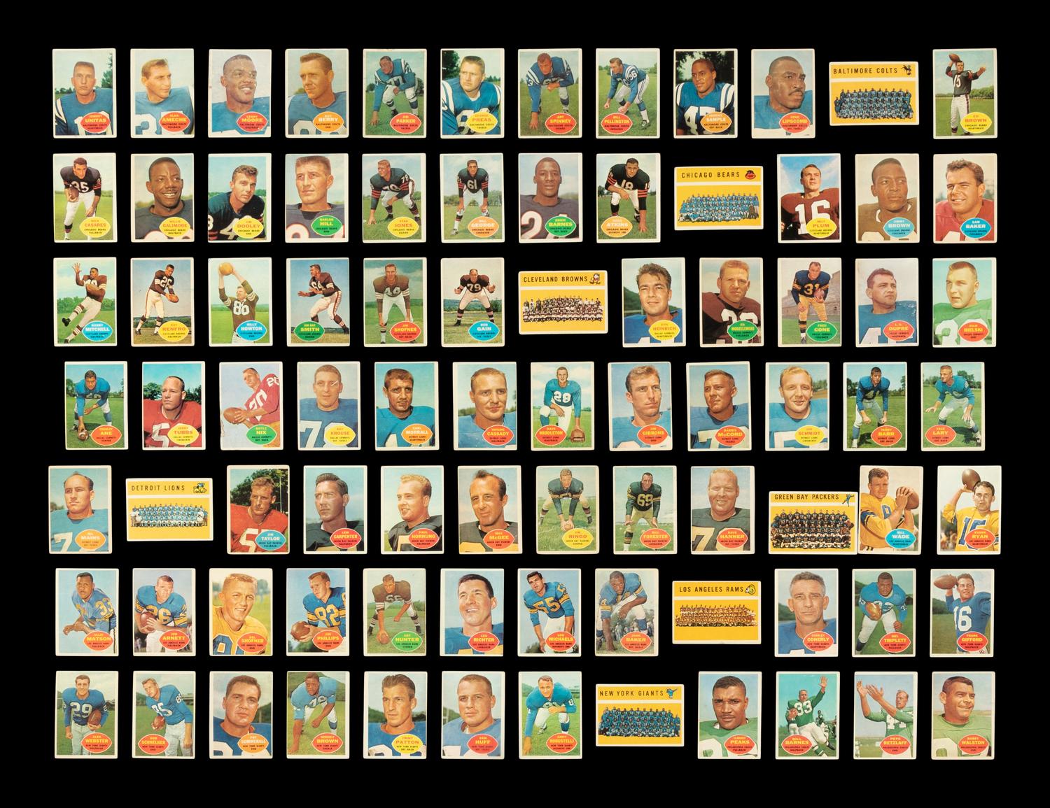A Near Set of 1960 Topps Football Cards (130/132)