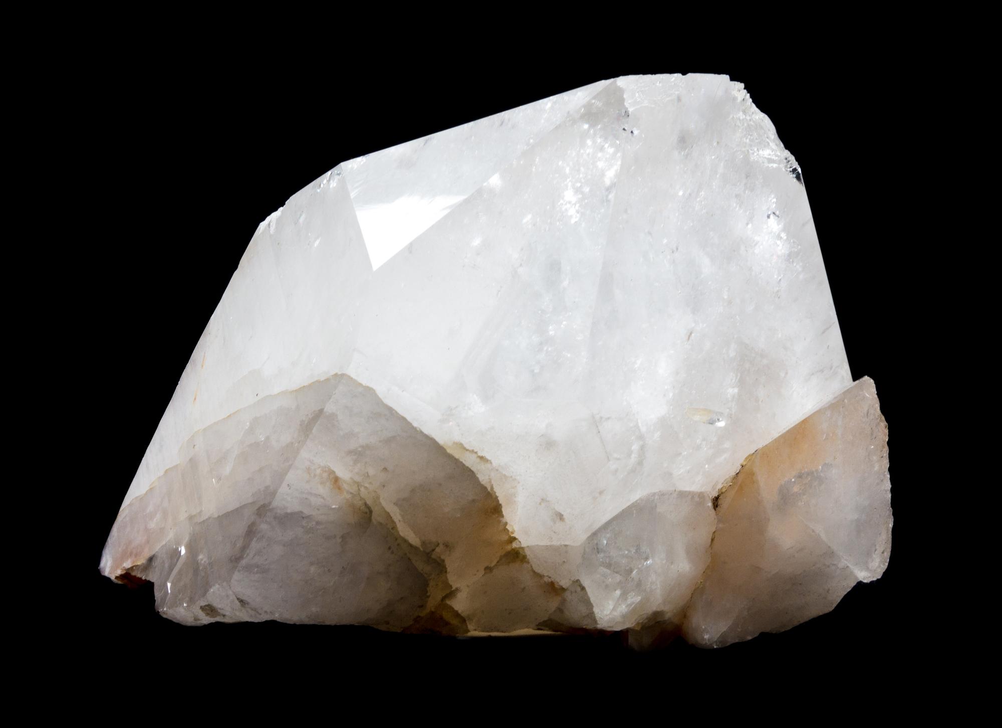A Large Block of Rock Crystal Height 6 1/2 x width 8 inches.